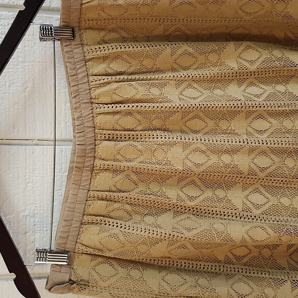 COLDWATER CREEK Women's Tan Cotton Knit Maxi A-line Skirt Bohemian Western P14 - Picture 3 of 10